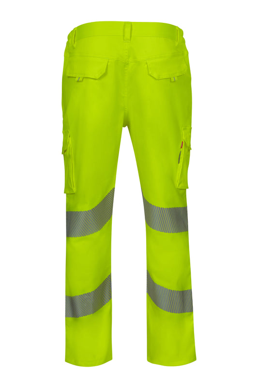 Pantaloni reflectorizanti stretch 250g galben fluo V303009S