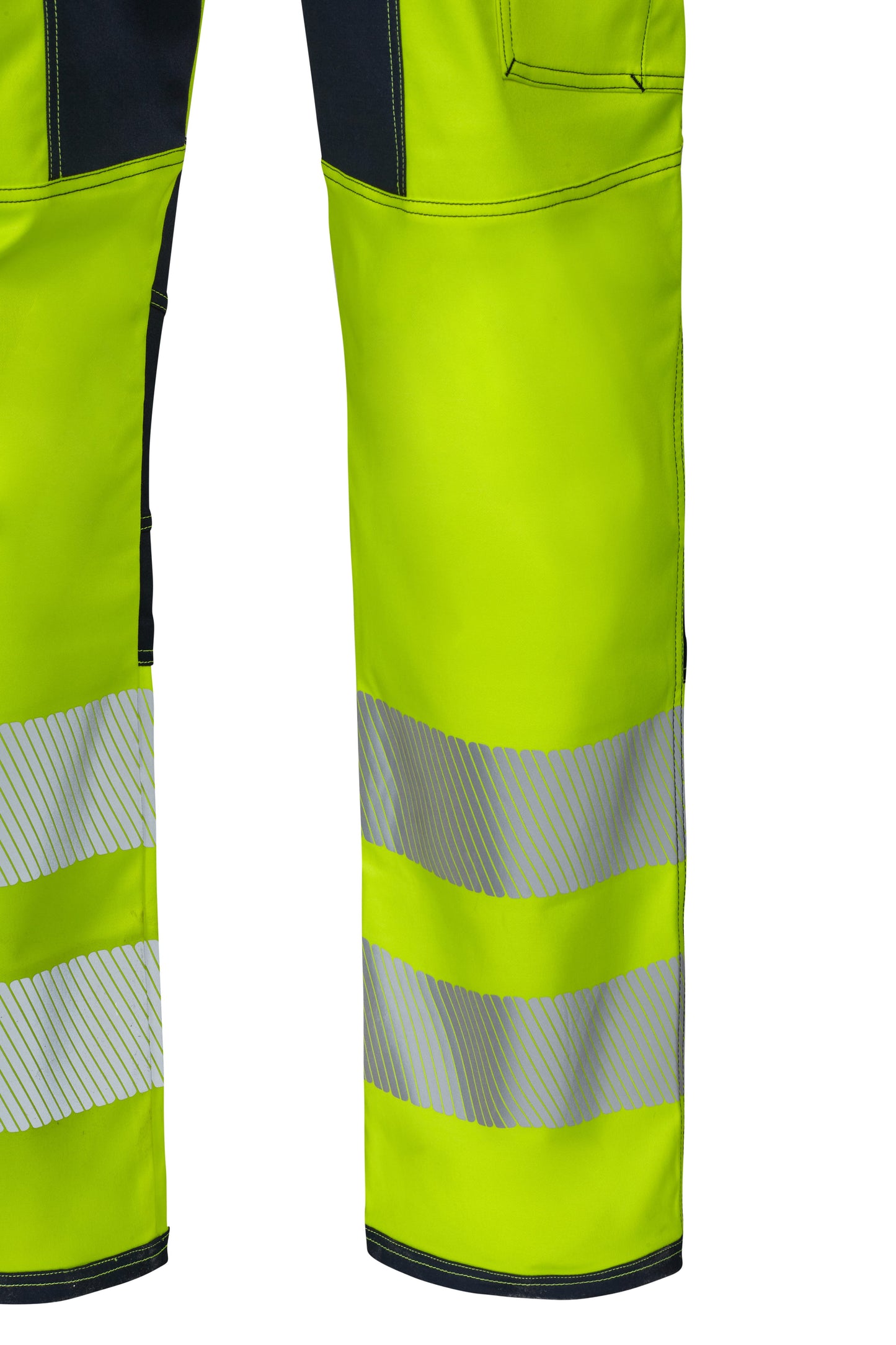 Pantaloni reflectorizanti stretch 250g bleumarin/galben V303010S