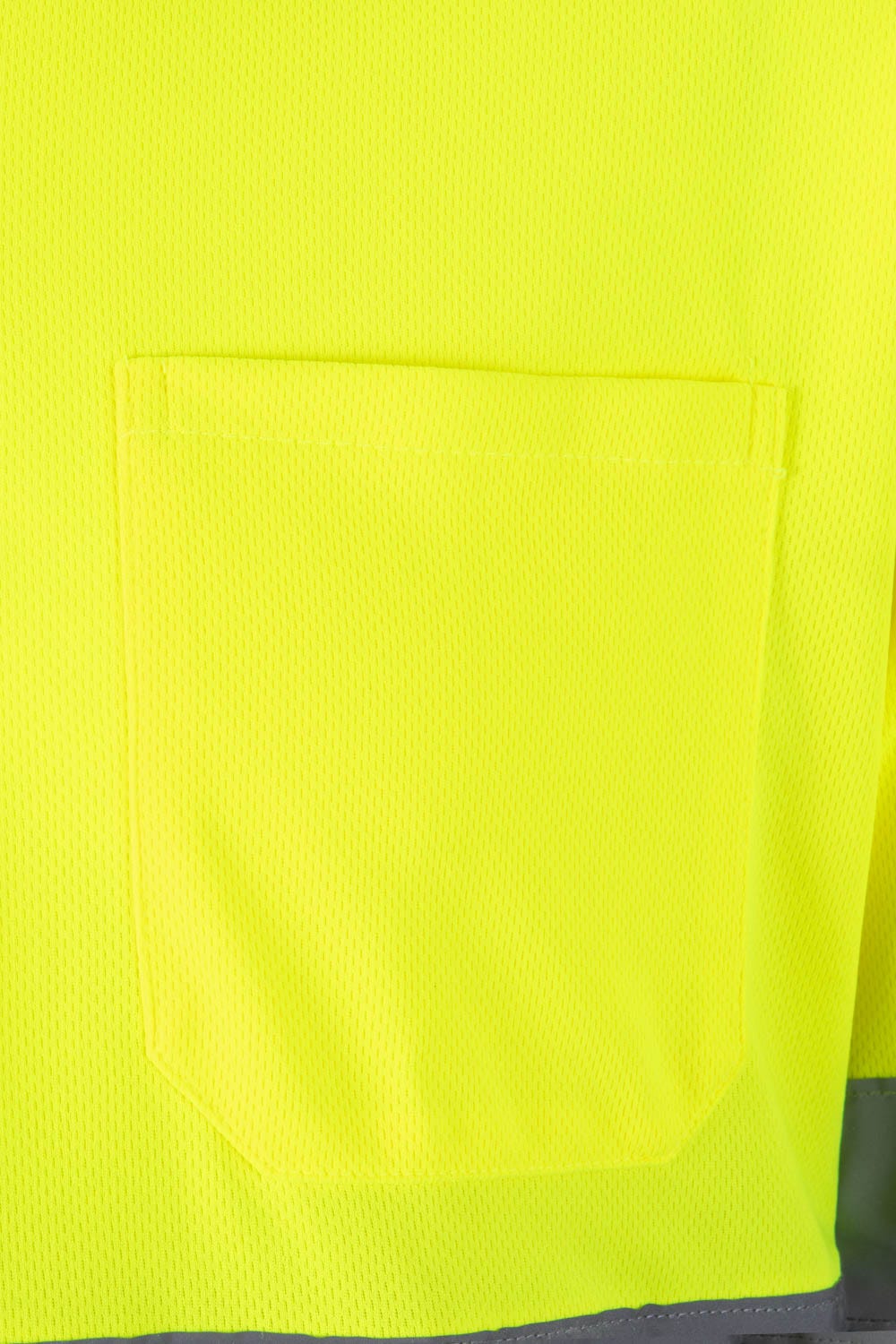 Tricou polo reflectorizant poliester 140g maneca lunga bleumarin/galben V305507