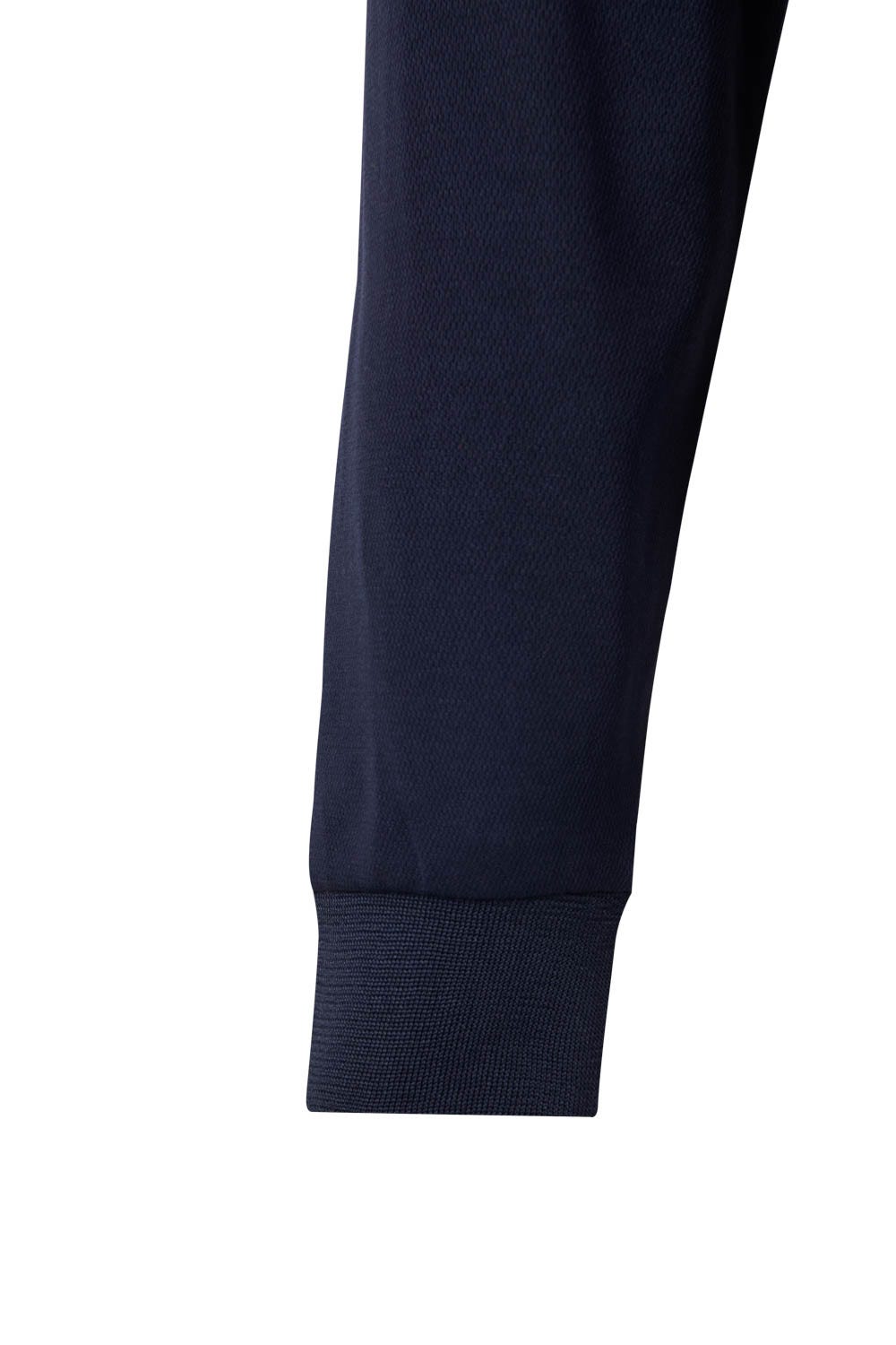 Tricou polo reflectorizant bumbac/poliester 150g maneca lunga bleumarin/portocaliu V305515
