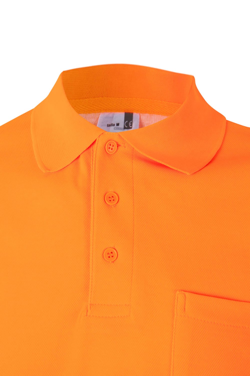 Tricou polo reflectorizant bumbac 150g maneca scurta portocaliu fluo V305522