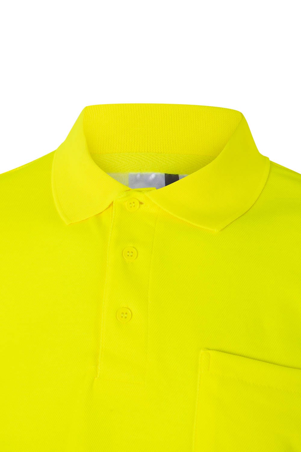 Tricou polo reflectorizant bumbac 150g maneca scurta galben fluo V305522
