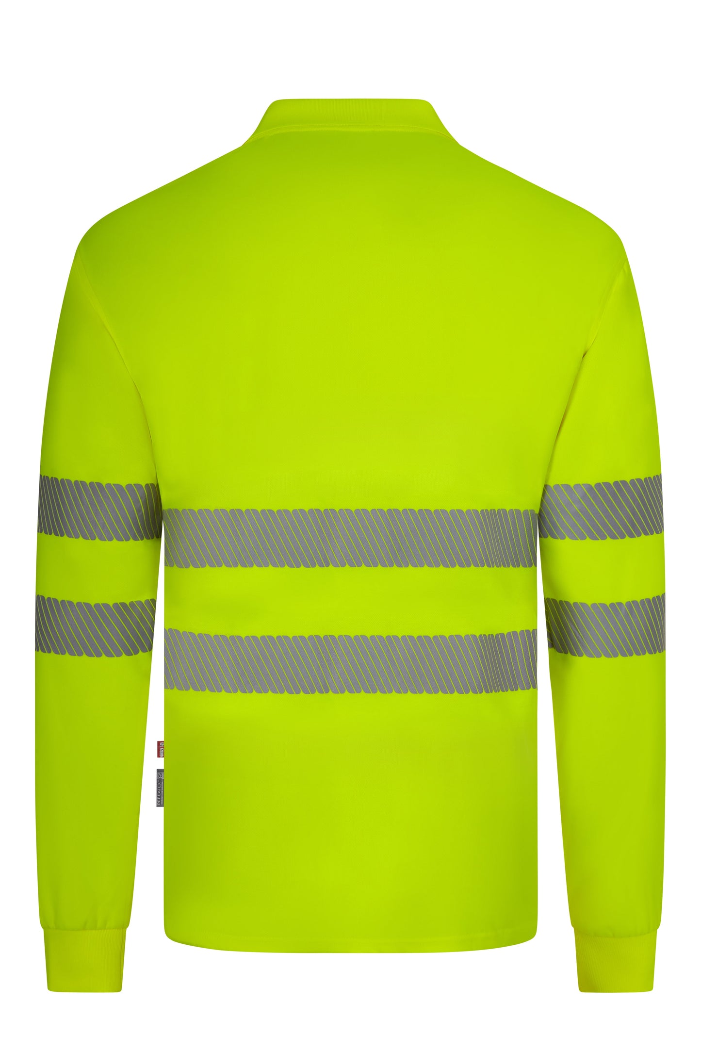 Tricou polo cu benzi reflectorizante segmentate maneca lunga GRS galben hi-vis V305534