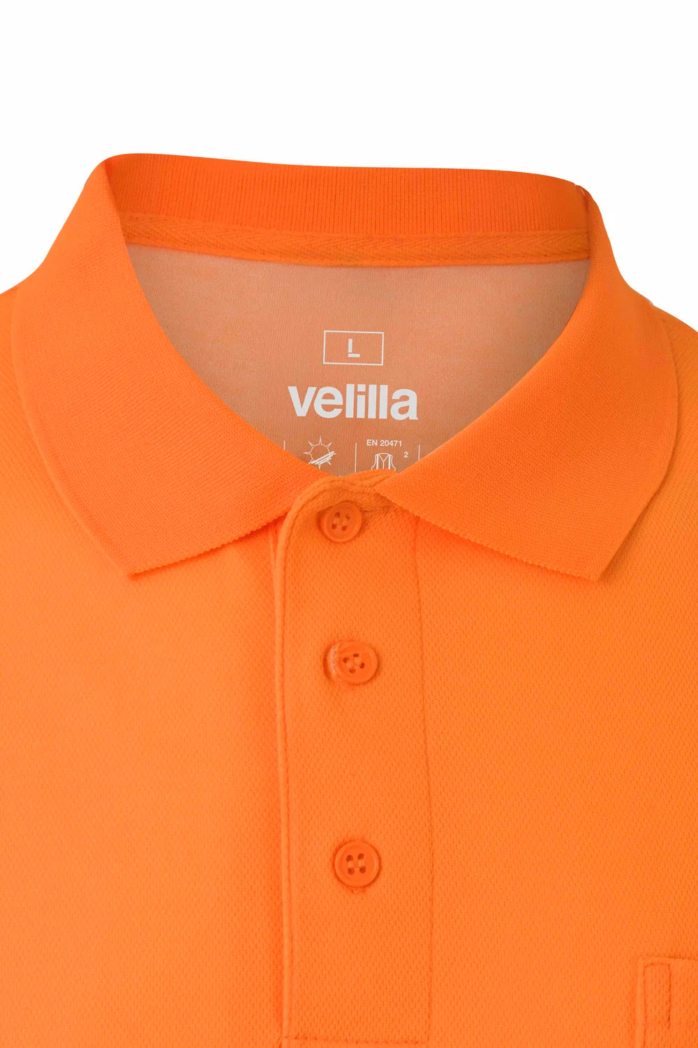 Tricou polo maneca scurta reflectorizant bumbac/poliester 150g portocaliu fluo V305542
