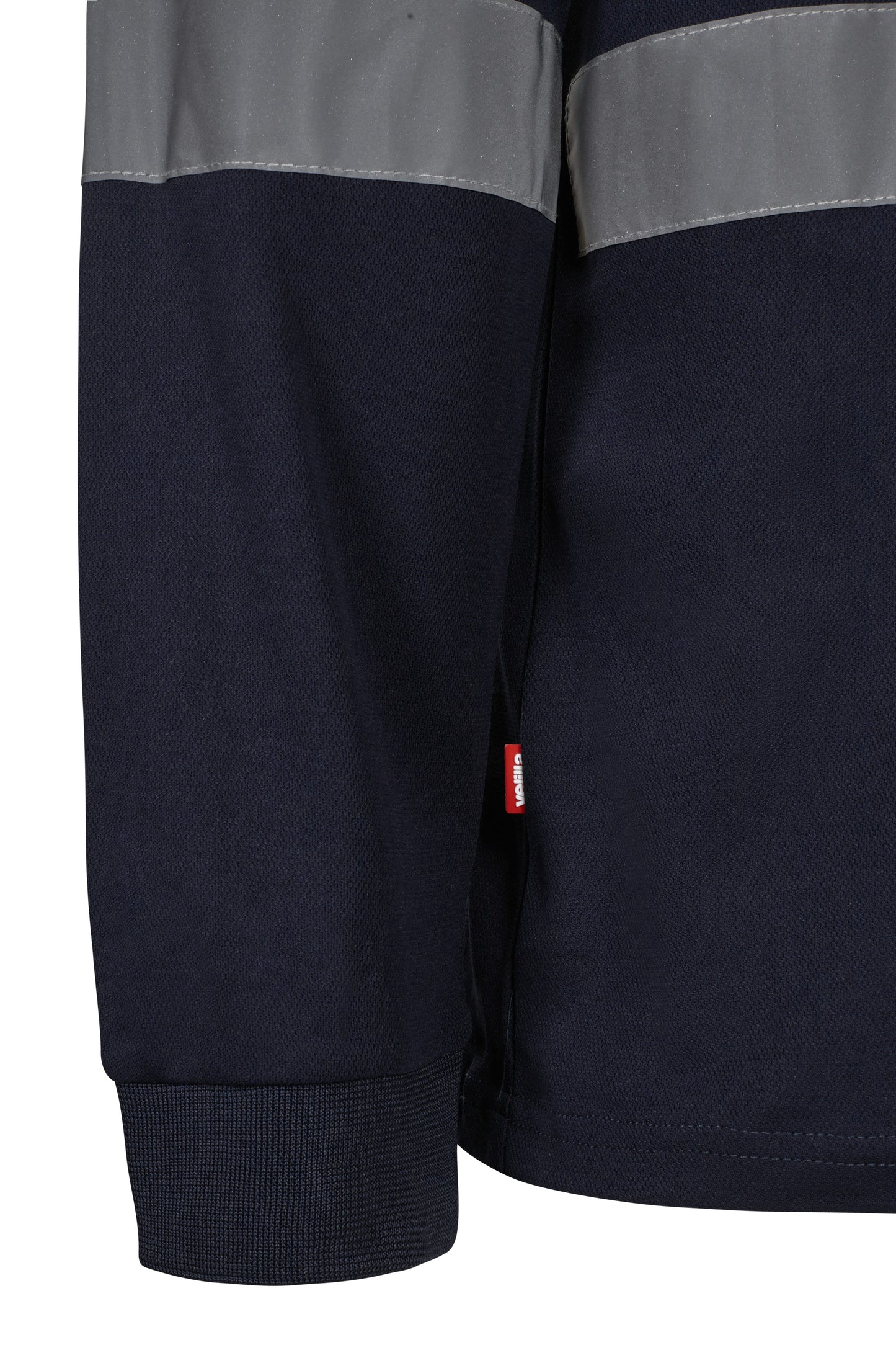 Tricou reflectorizant bumbac 150g maneca lunga bleumarin/portocaliu V305615