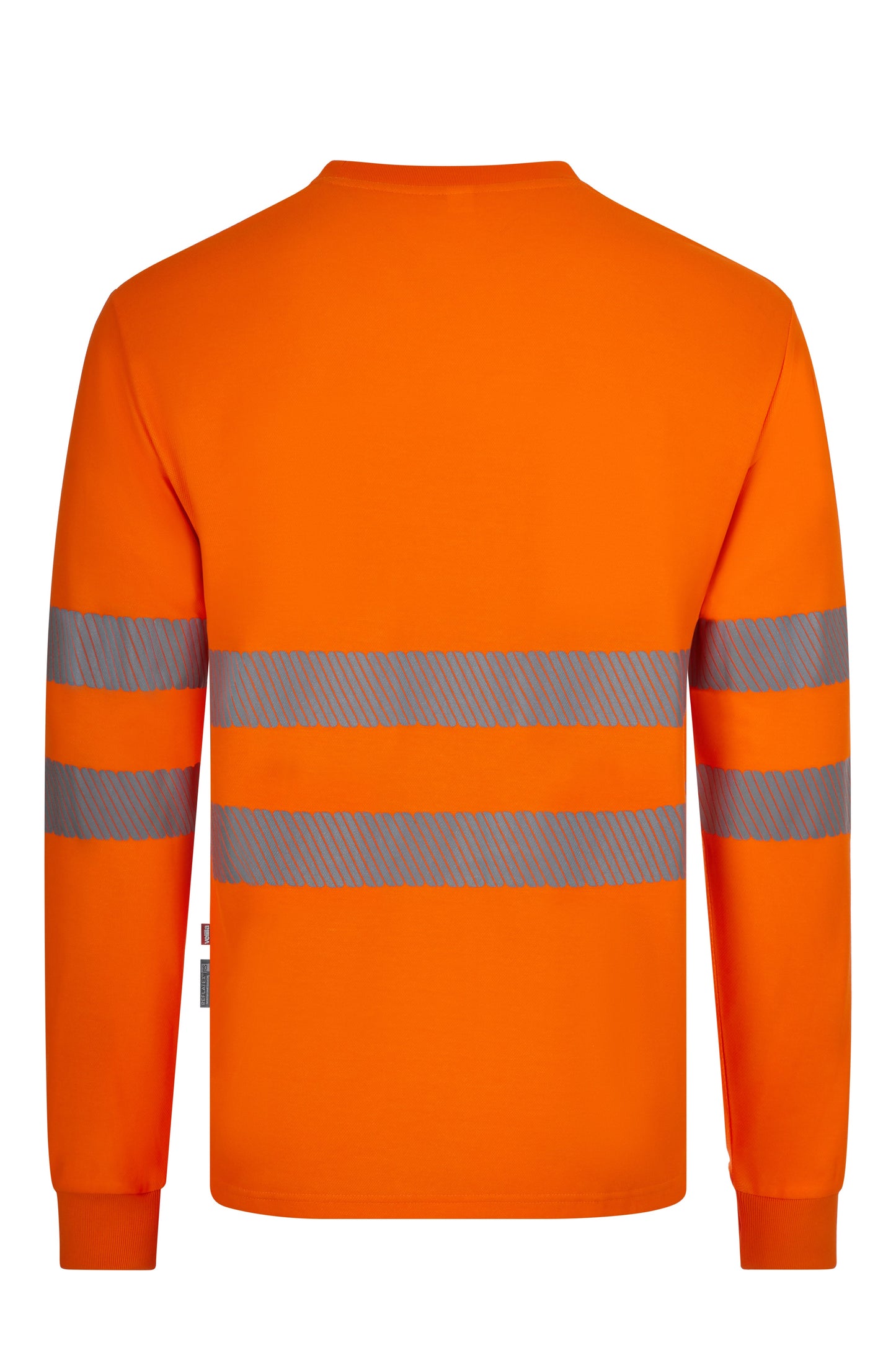 Tricou din bumbac maneca lunga benzi reflectorizante segmentate portocaliu hi-vis V305618