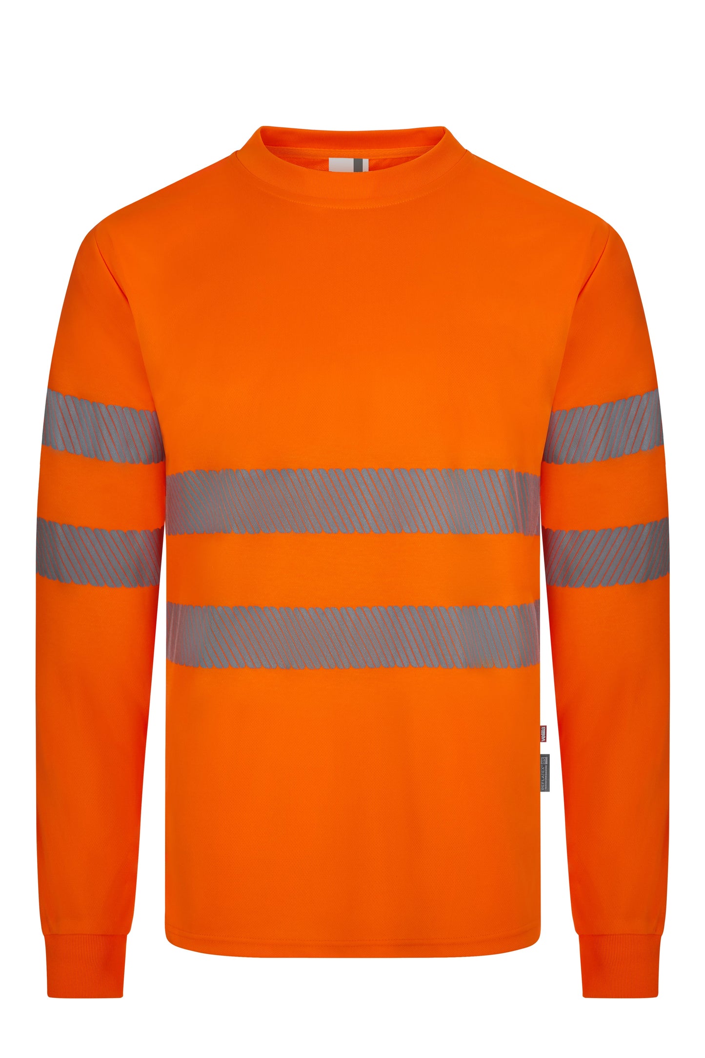 Tricou cu benzi reflectorizante segmentate maneca lunga GRS galben hi-vis V305634
