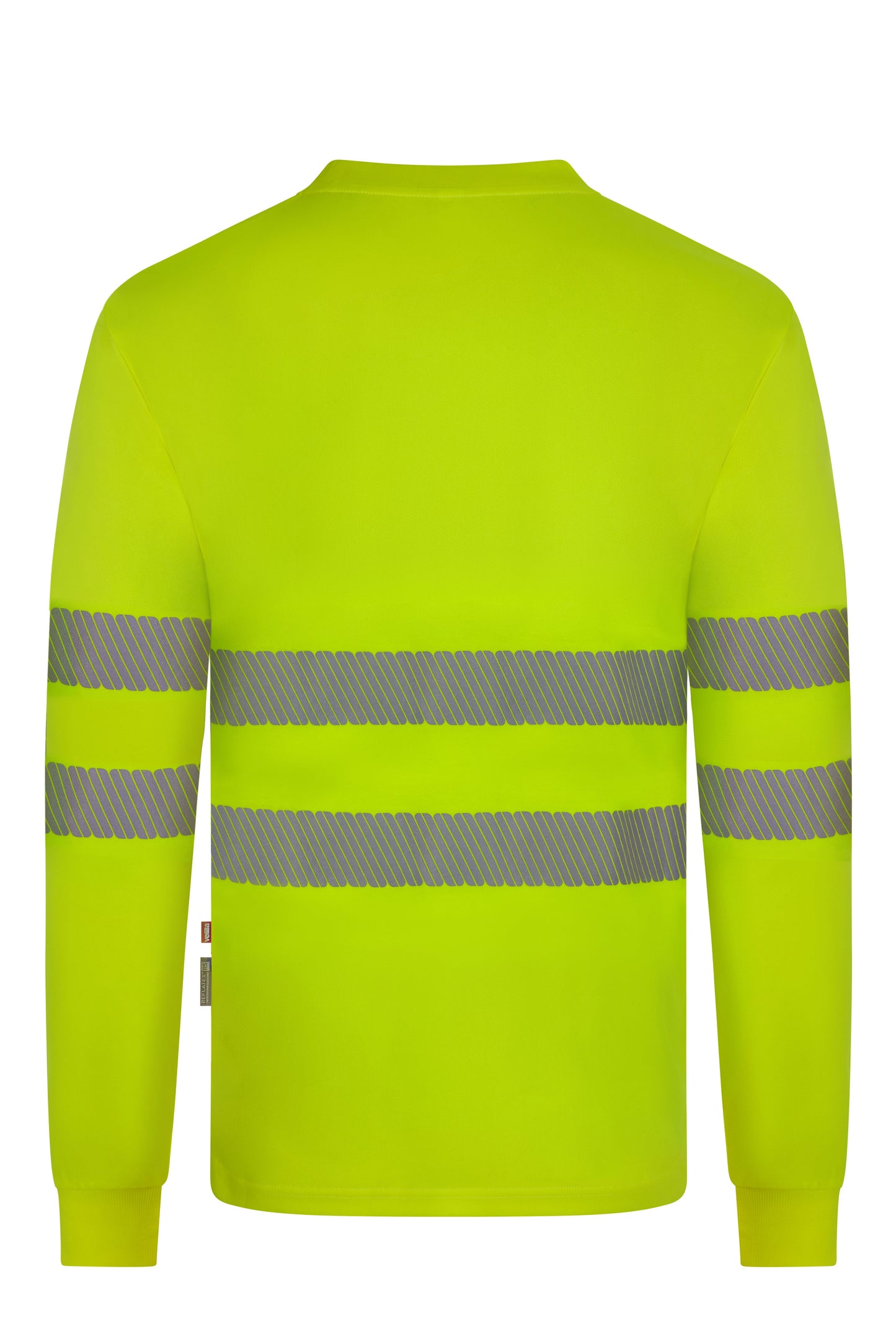 Tricou cu benzi reflectorizante segmentate maneca lunga GRS galben hi-vis V305634