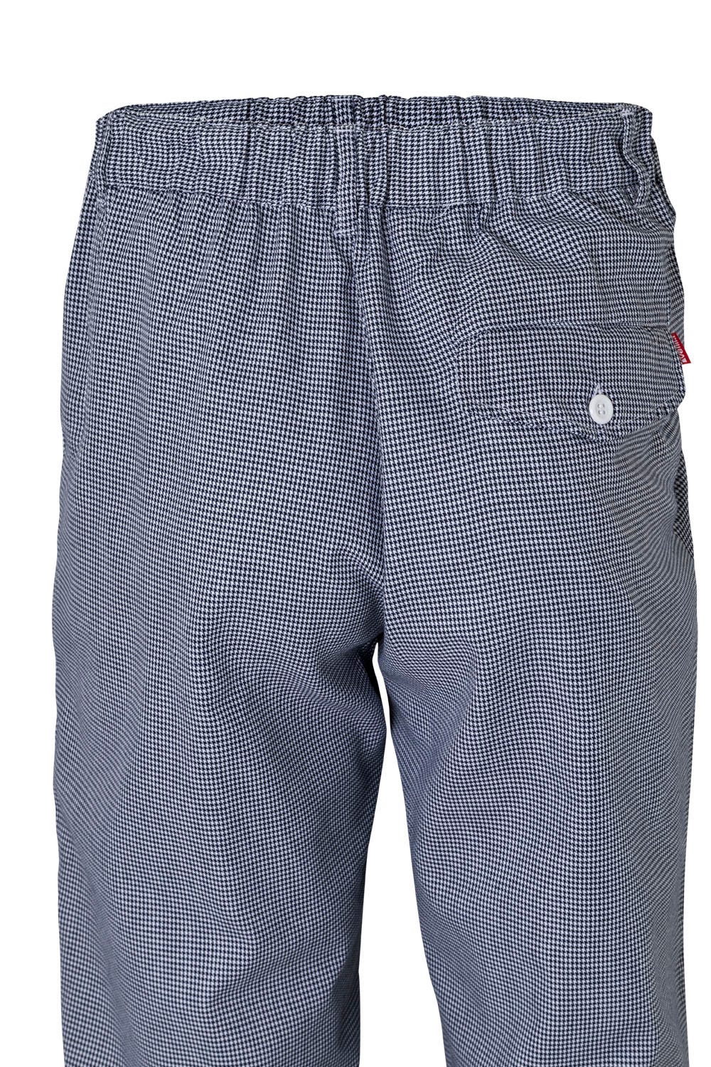 Pantaloni bucatar poplin 140g albastru/alb pepit houndstooth V350