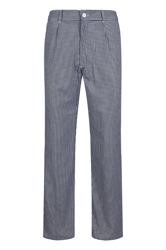 Pantaloni bucatar tesatura 120g albastru marin pepit V351