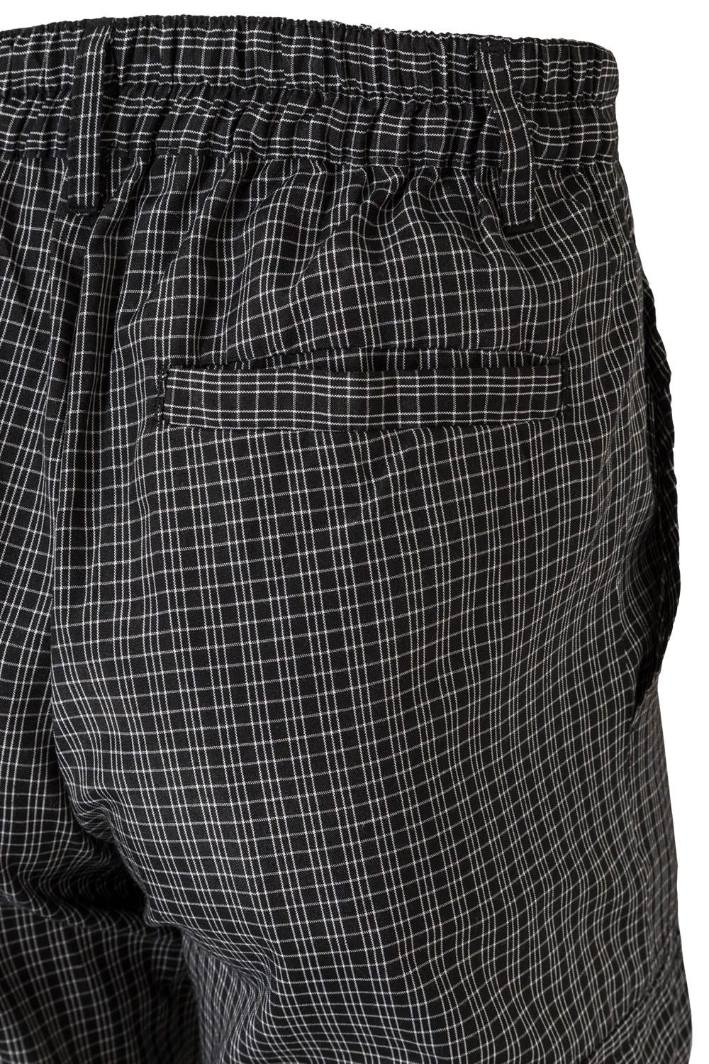 Pantaloni bucatar taffeta 105g negru pepit V403008