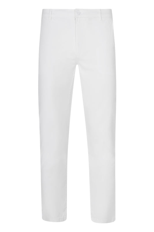 Pantaloni chino stretch 260g unisex alb V403010S