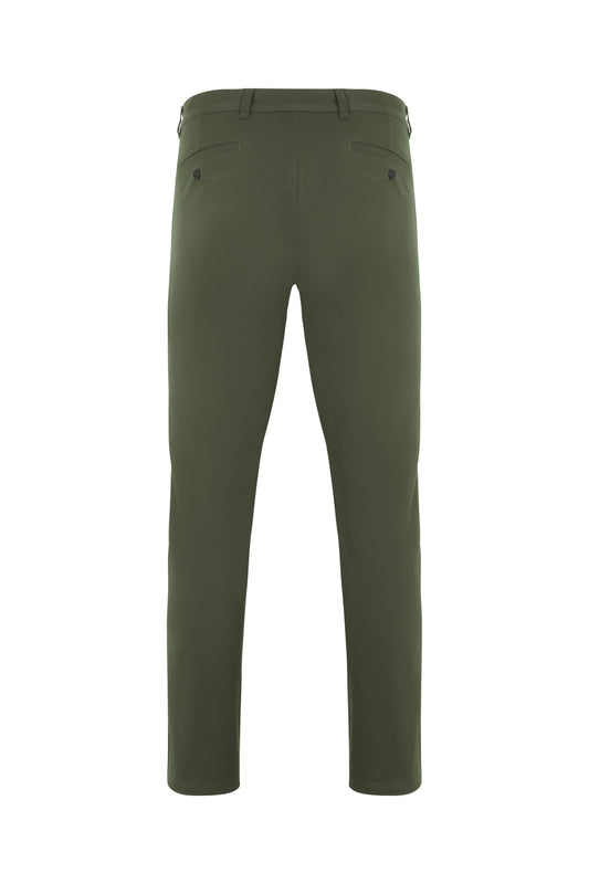 Pantaloni chino stretch 260g unisex verde masliniu V403010S