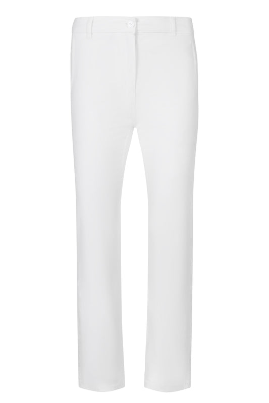 Pantaloni chino stretch 260g dama alb V403012S