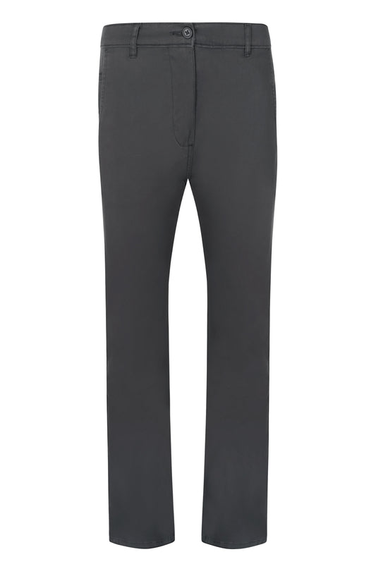 Pantaloni chino stretch 260g dama gri inchis V403012S