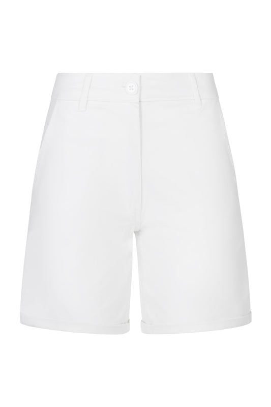 Pantaloni chino stretch dama alb V403013S