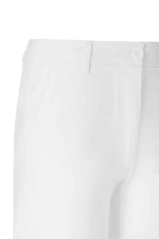 Pantaloni chino stretch dama alb V403013S
