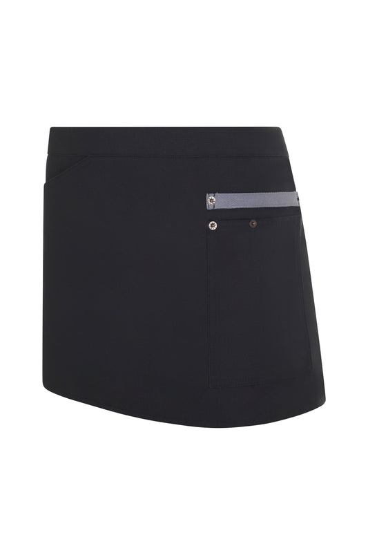 Sort in talie din canvas cu buzunare portionate negru/gri V404221B