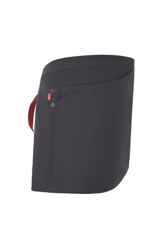 Sort in talie din canvas cu buzunare portionate gri/maroon V404221B