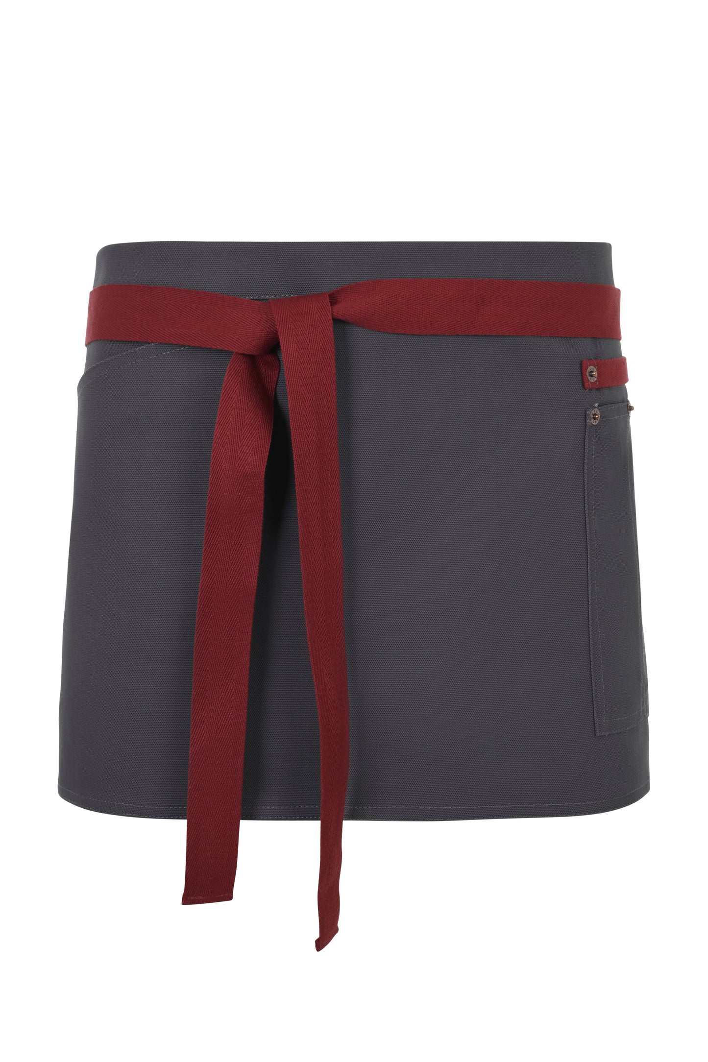 Sort in talie din canvas cu buzunare portionate gri/maroon V404221B