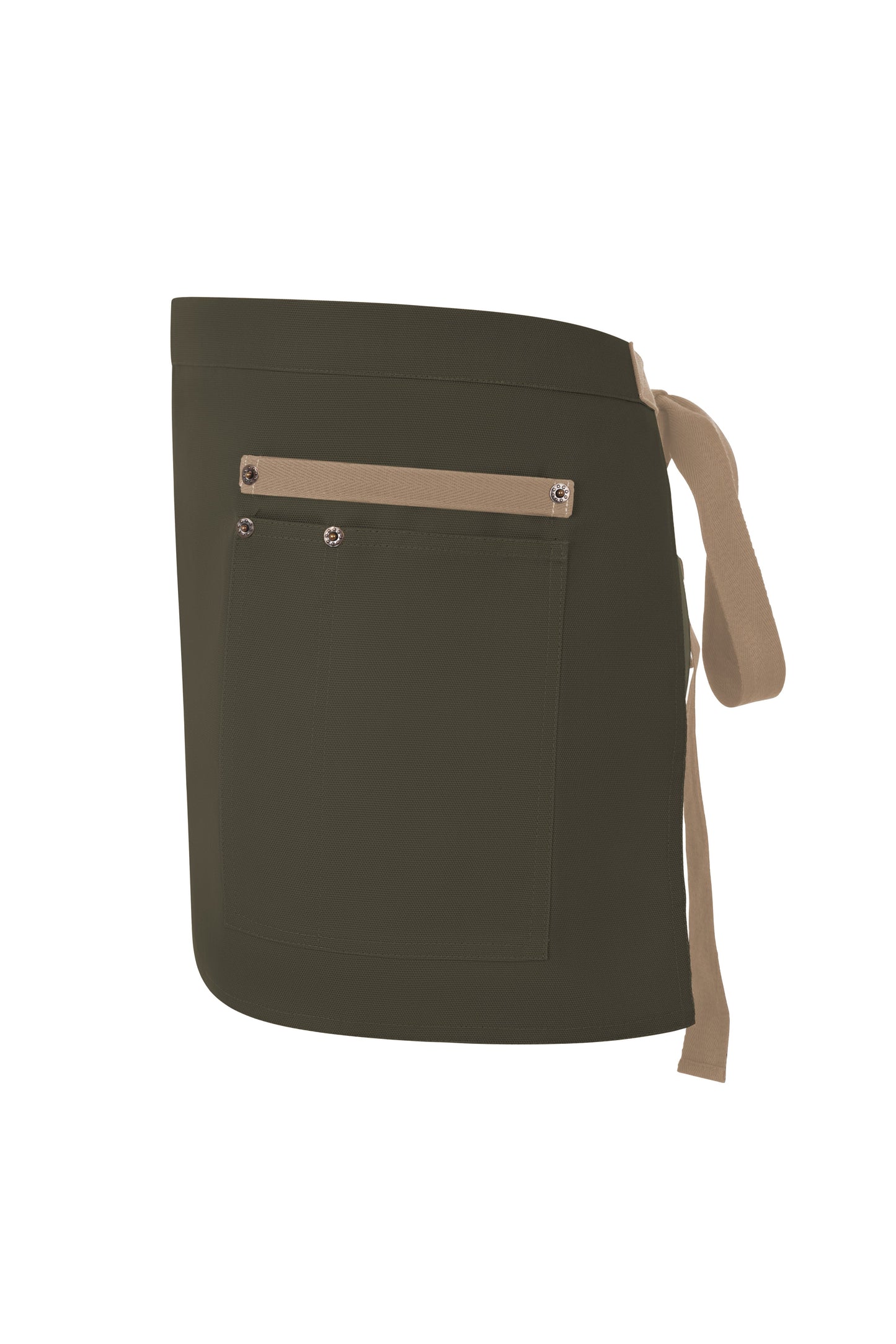 Sort in talie din canvas cu buzunare portionate verde masliniu/bej nisipiu V404221B