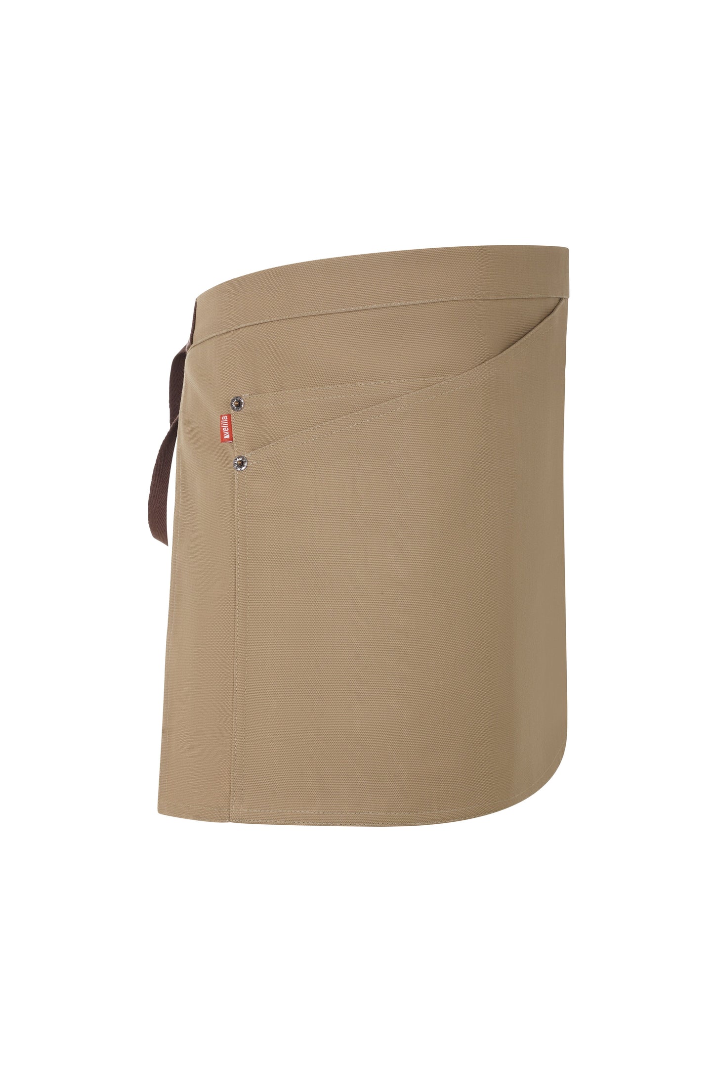 Sort in talie din canvas cu buzunare portionate bej nisipiu/maroV404221B