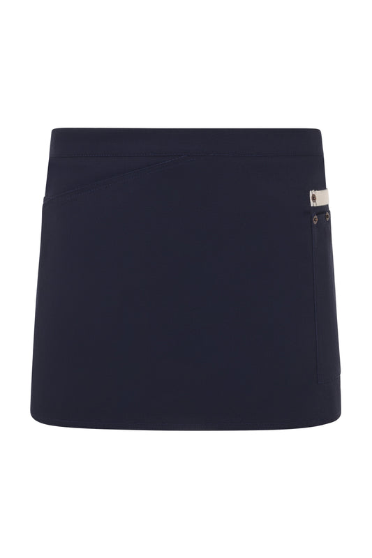 Sort in talie din canvas cu buzunare portionate albastru marin/ivory V404221B