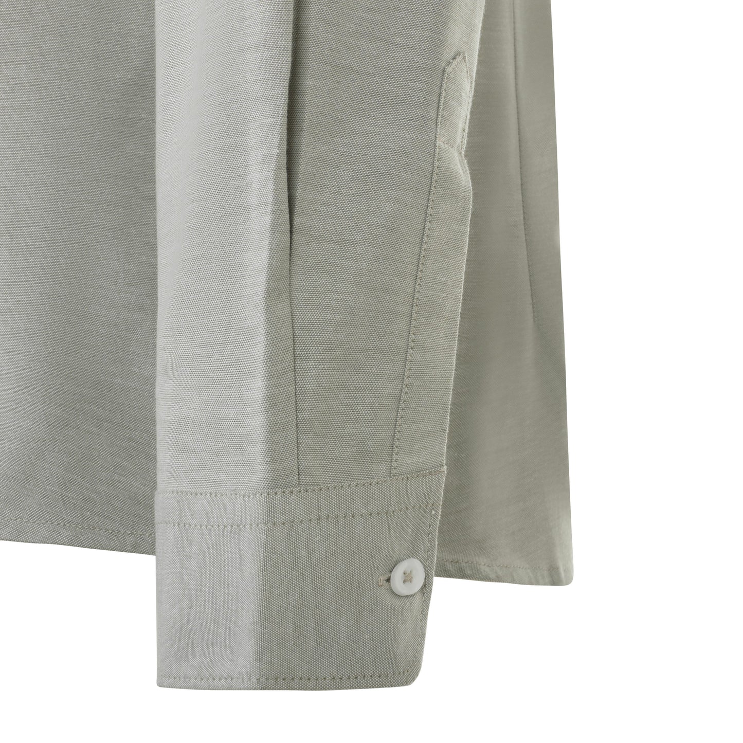 Camasa barbati stretch oxford maneca lunga verde masliniu deschis V405004S