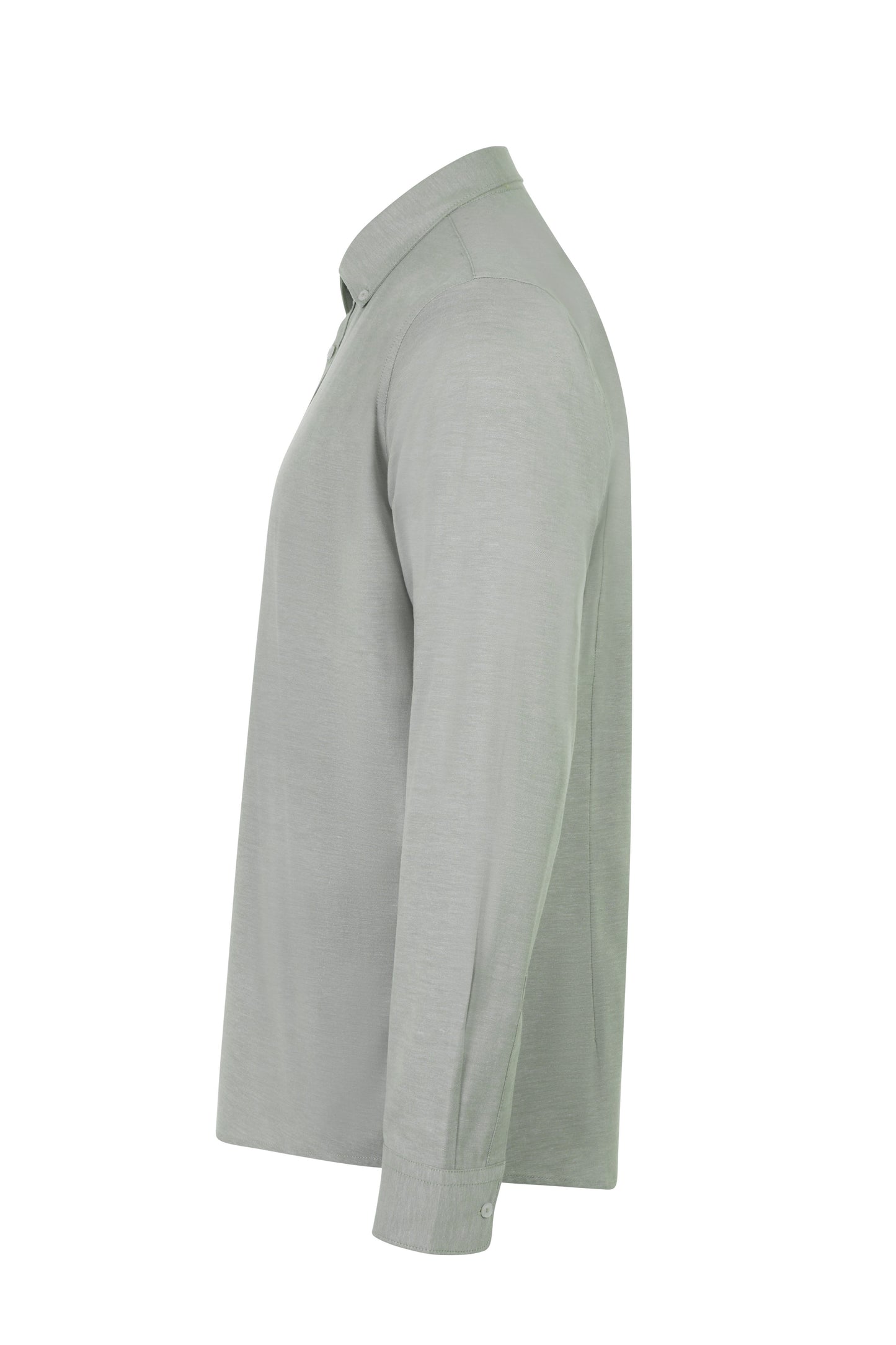 Camasa barbati stretch oxford maneca lunga verde masliniu deschis V405004S