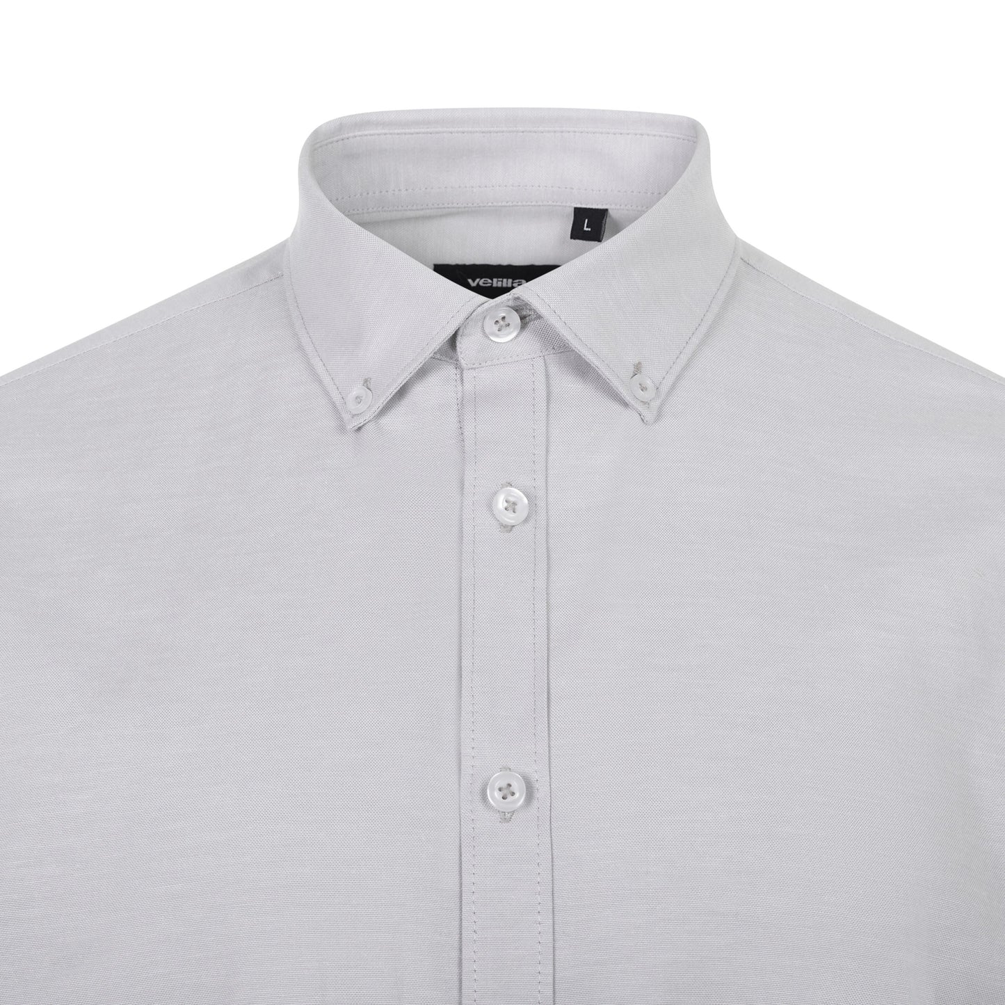 Camasa barbati stretch oxford maneca lunga gri gheata V405004S