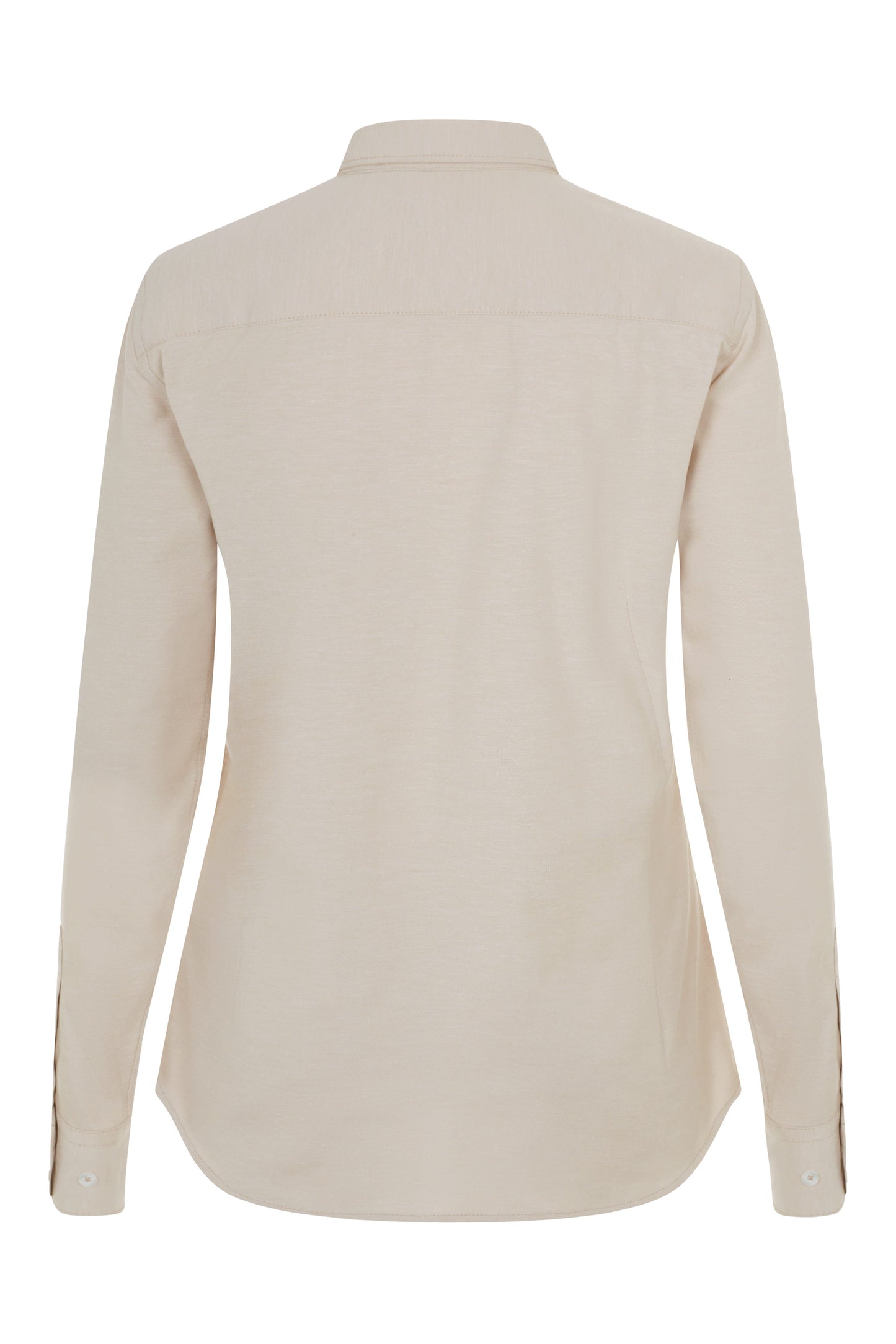 Camasa dama stretch oxford maneca lunga bej deschis V405005S