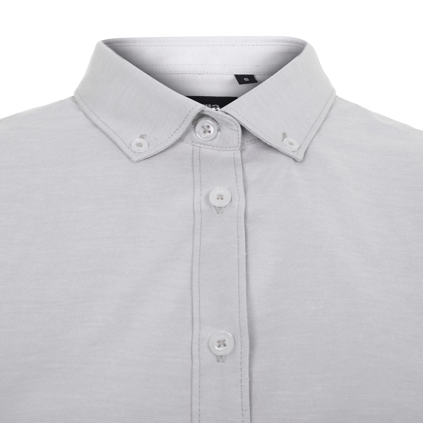 Camasa dama stretch oxford maneca lunga gri gheata V405005S