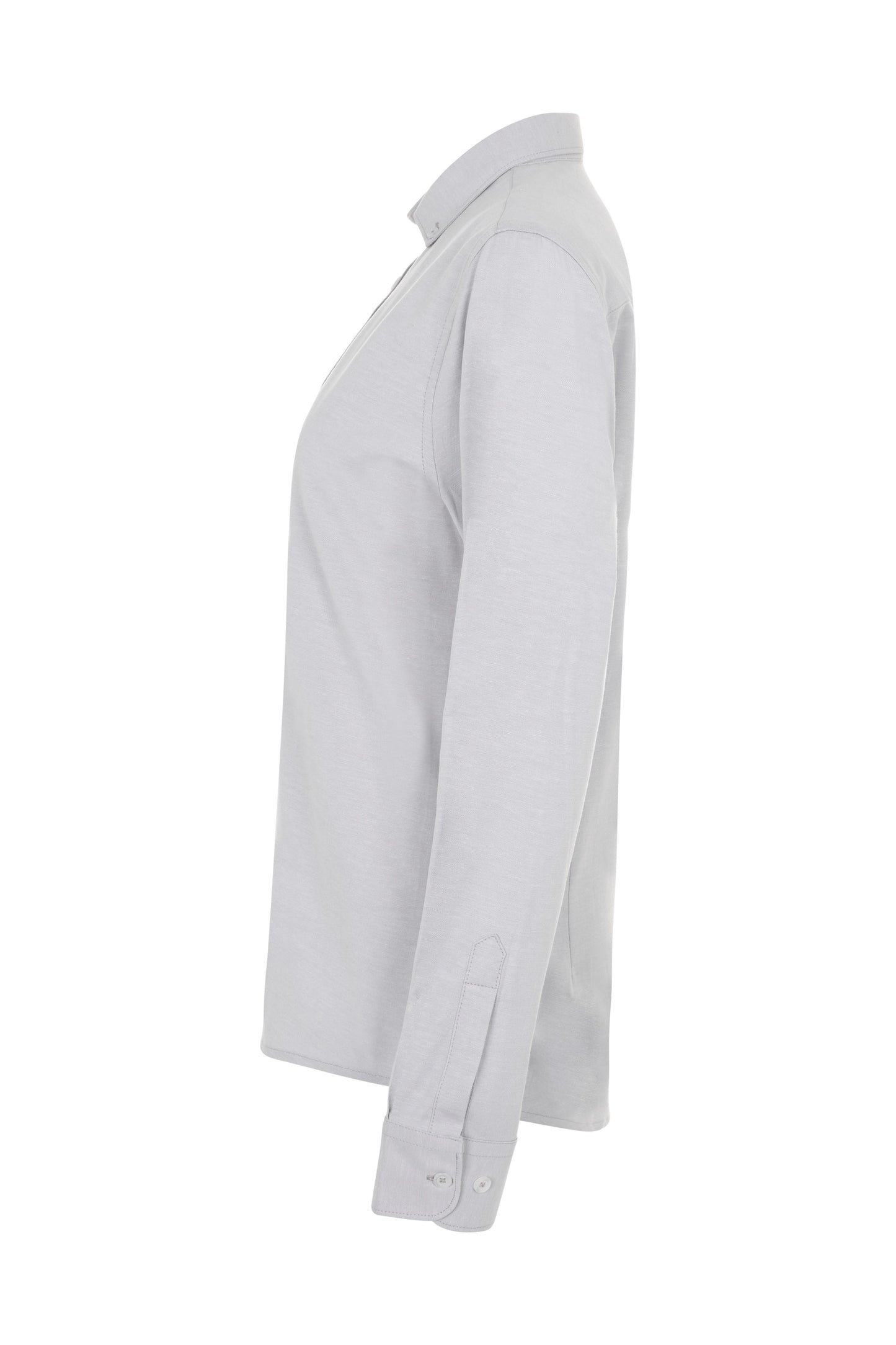 Camasa dama stretch oxford maneca lunga gri gheata V405005S
