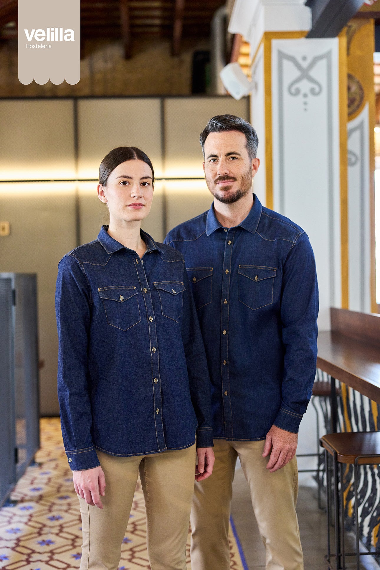 Camasa denim stretch 180g barbat denim V405006S