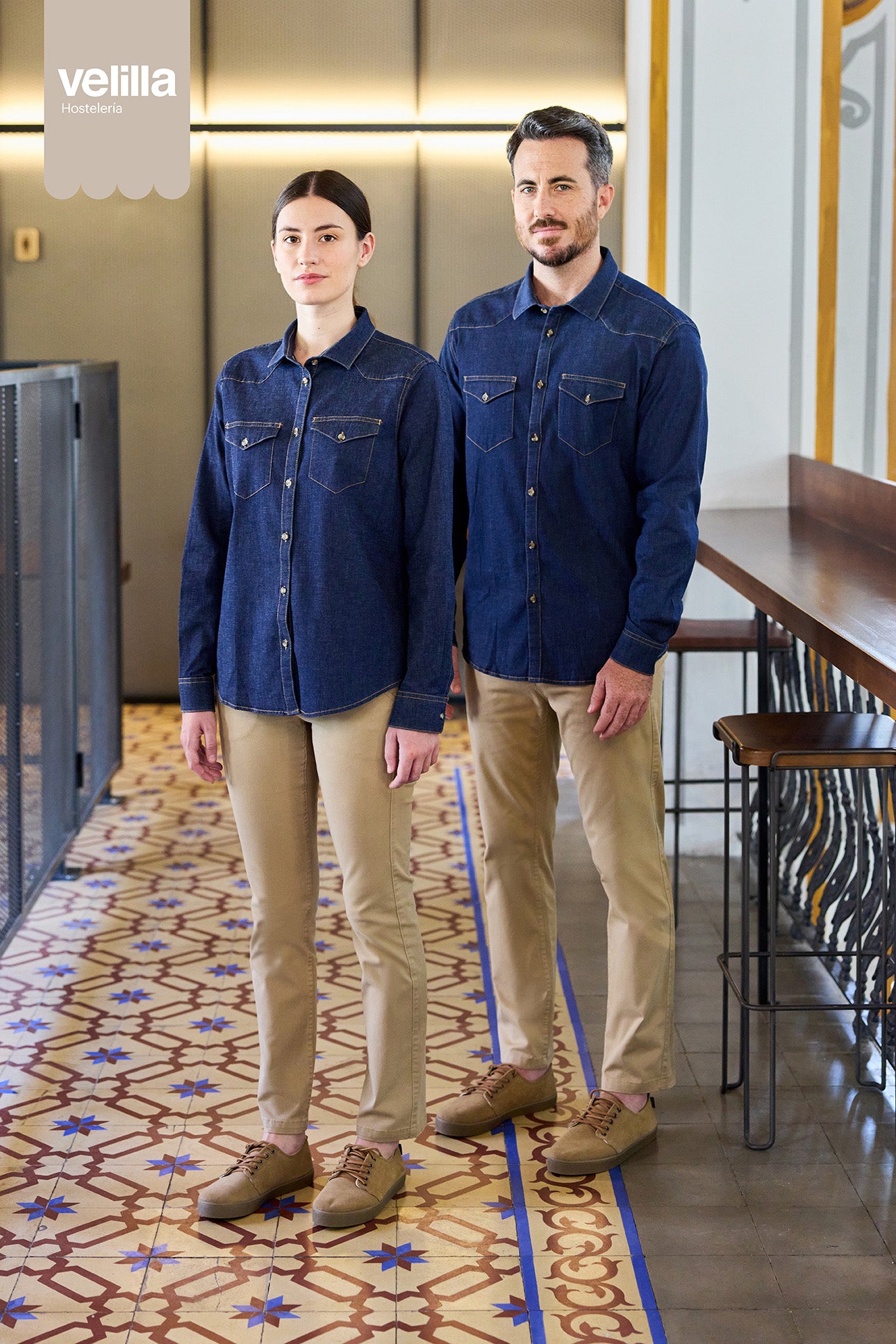 Camasa denim stretch 180g barbat denim V405006S