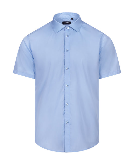 Camasa poplin 115g maneca scurta barbat albastru celest V405008