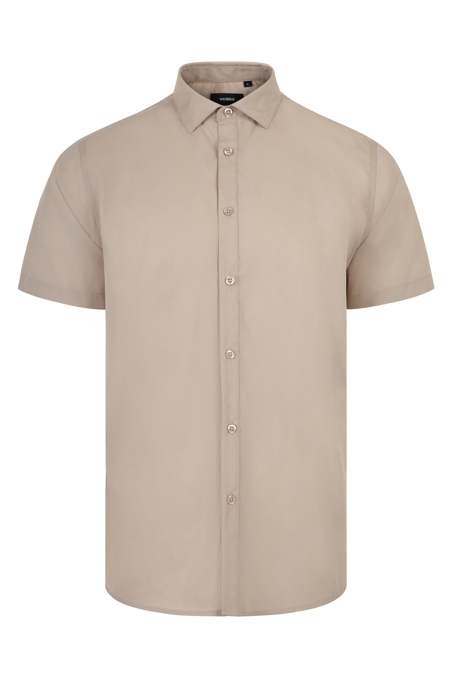 Camasa barbati maneca scurta poplin bej deschis V405008