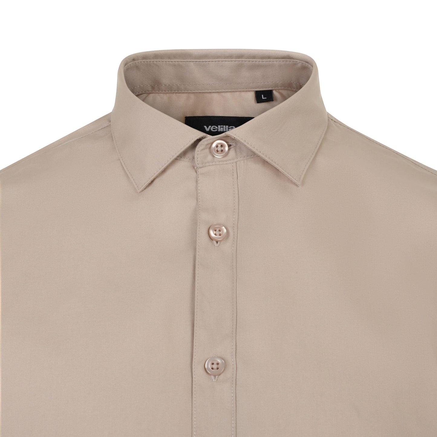 Camasa barbati maneca scurta poplin bej deschis V405008