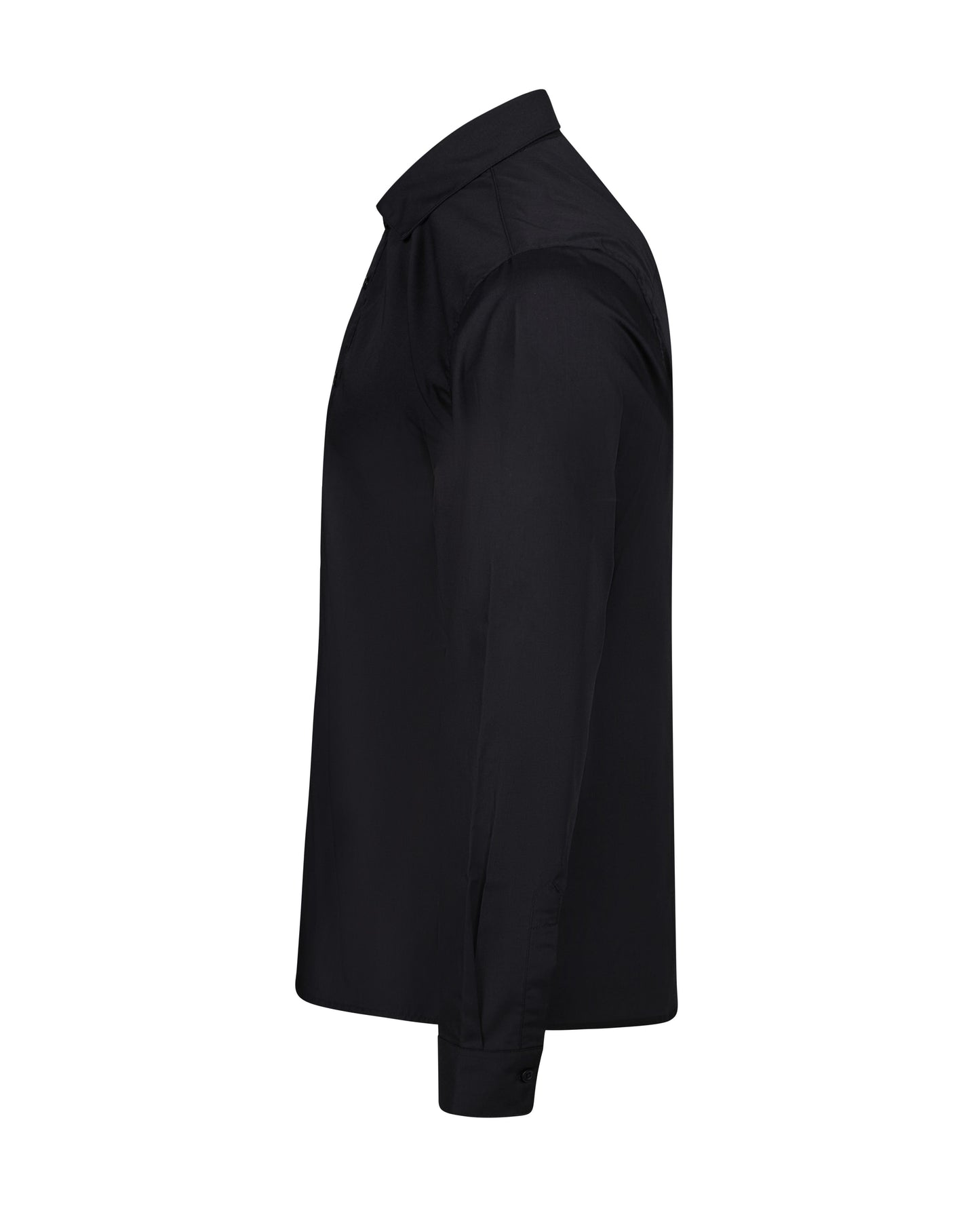 Camasa poplin 115g maneca lunga barbat negru V405009