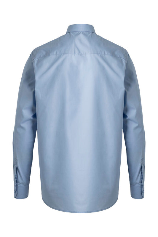 Camasa poplin 115g maneca lunga barbat albastru celest V405009