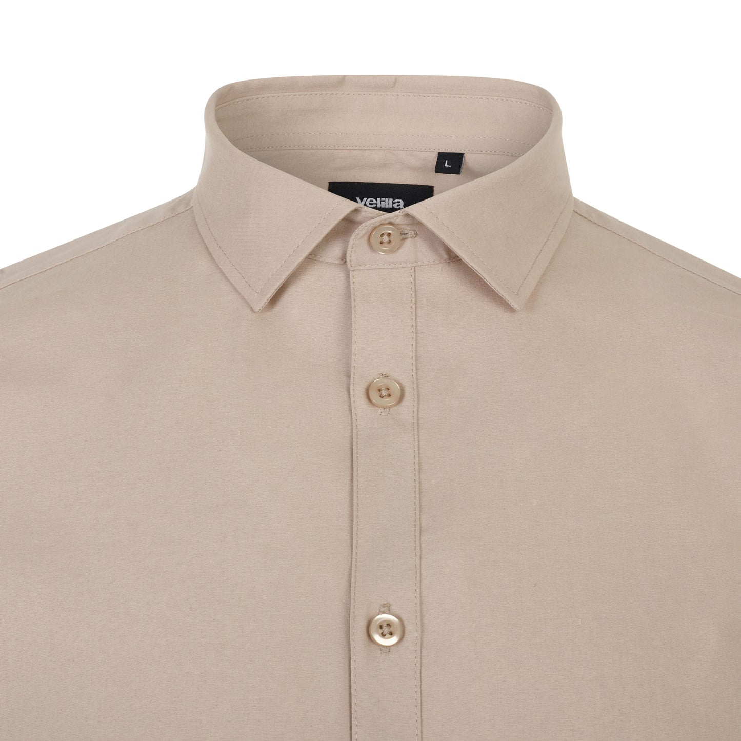 Camasa barbati maneca lunga poplin bej deschis V405009