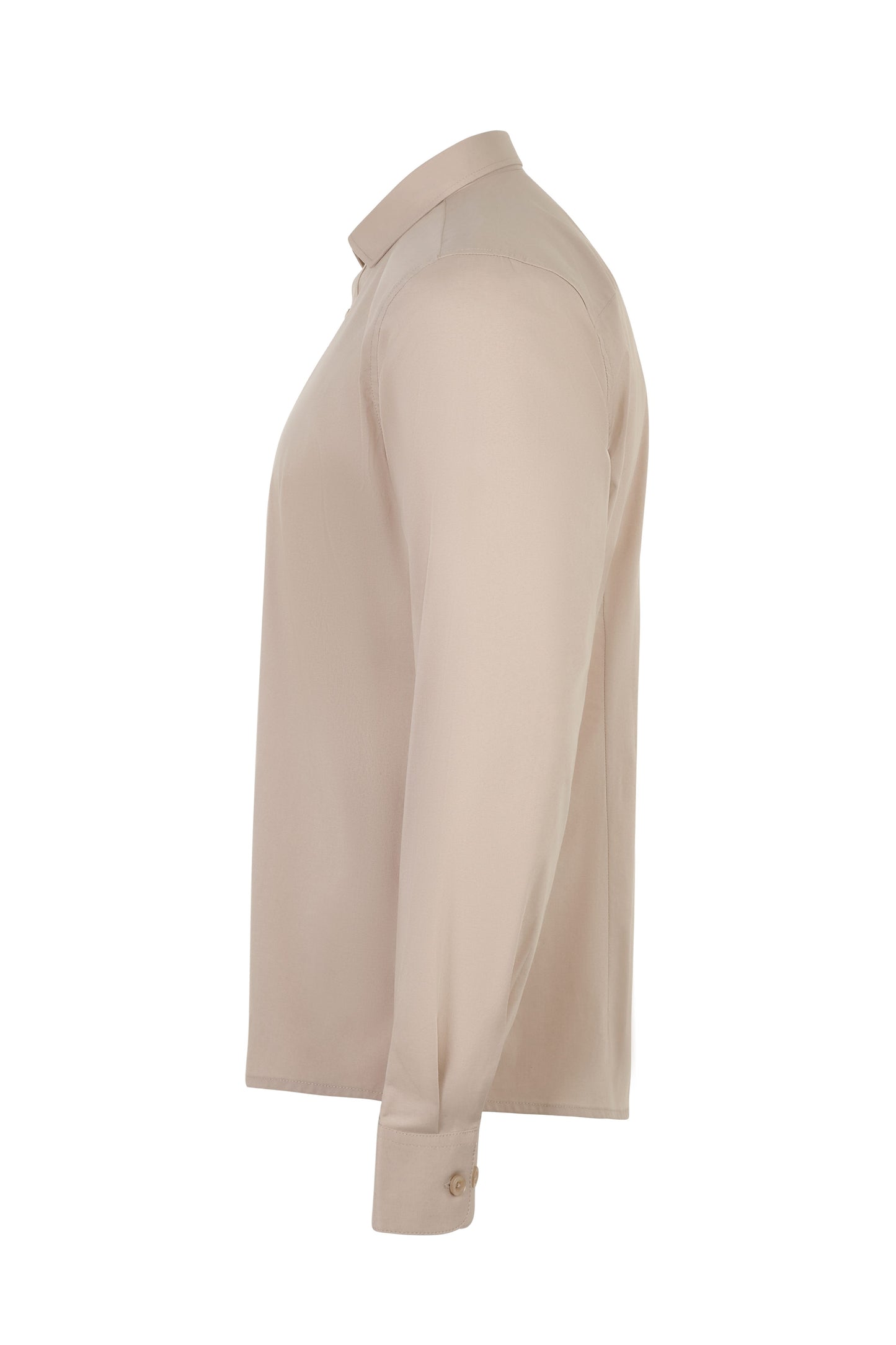 Camasa barbati maneca lunga poplin bej deschis V405009