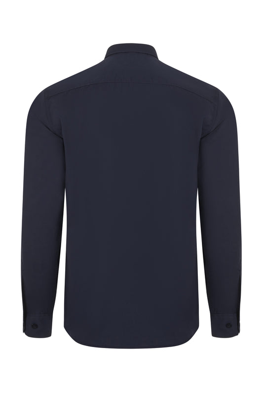 Camasa barbati maneca lunga poplin albastru marin V405009