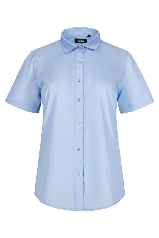 Camasa poplin 115g maneca scurta dama albastru celest V405010