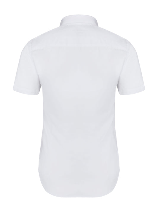 Camasa poplin 115g maneca scurta dama alb V405010