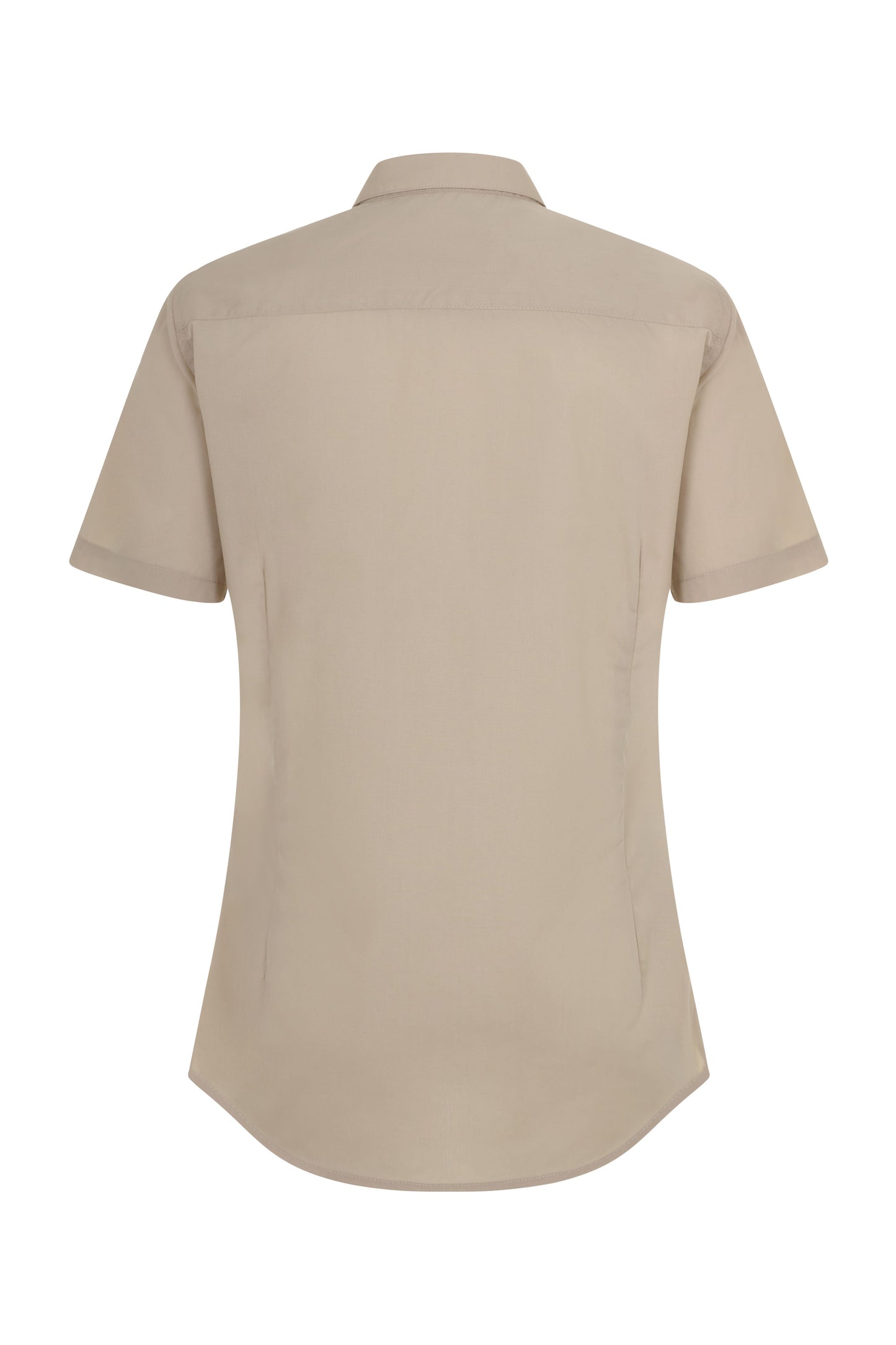 Camasa dama maneca scurta poplin bej deschis V405010
