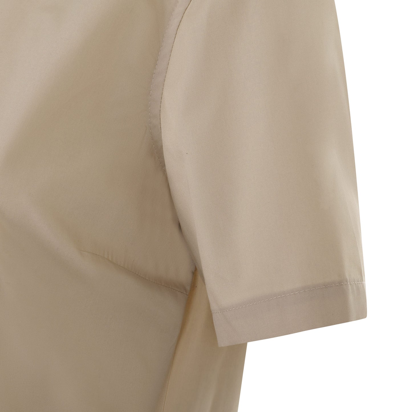 Camasa dama maneca scurta poplin bej deschis V405010