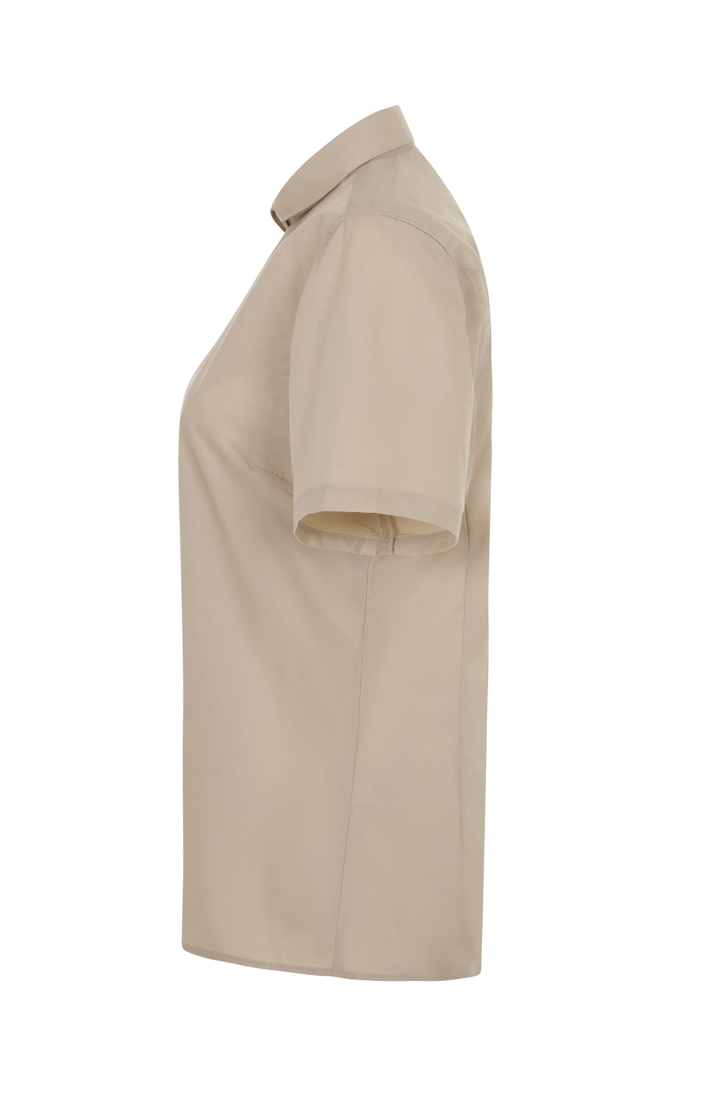 Camasa dama maneca scurta poplin bej deschis V405010
