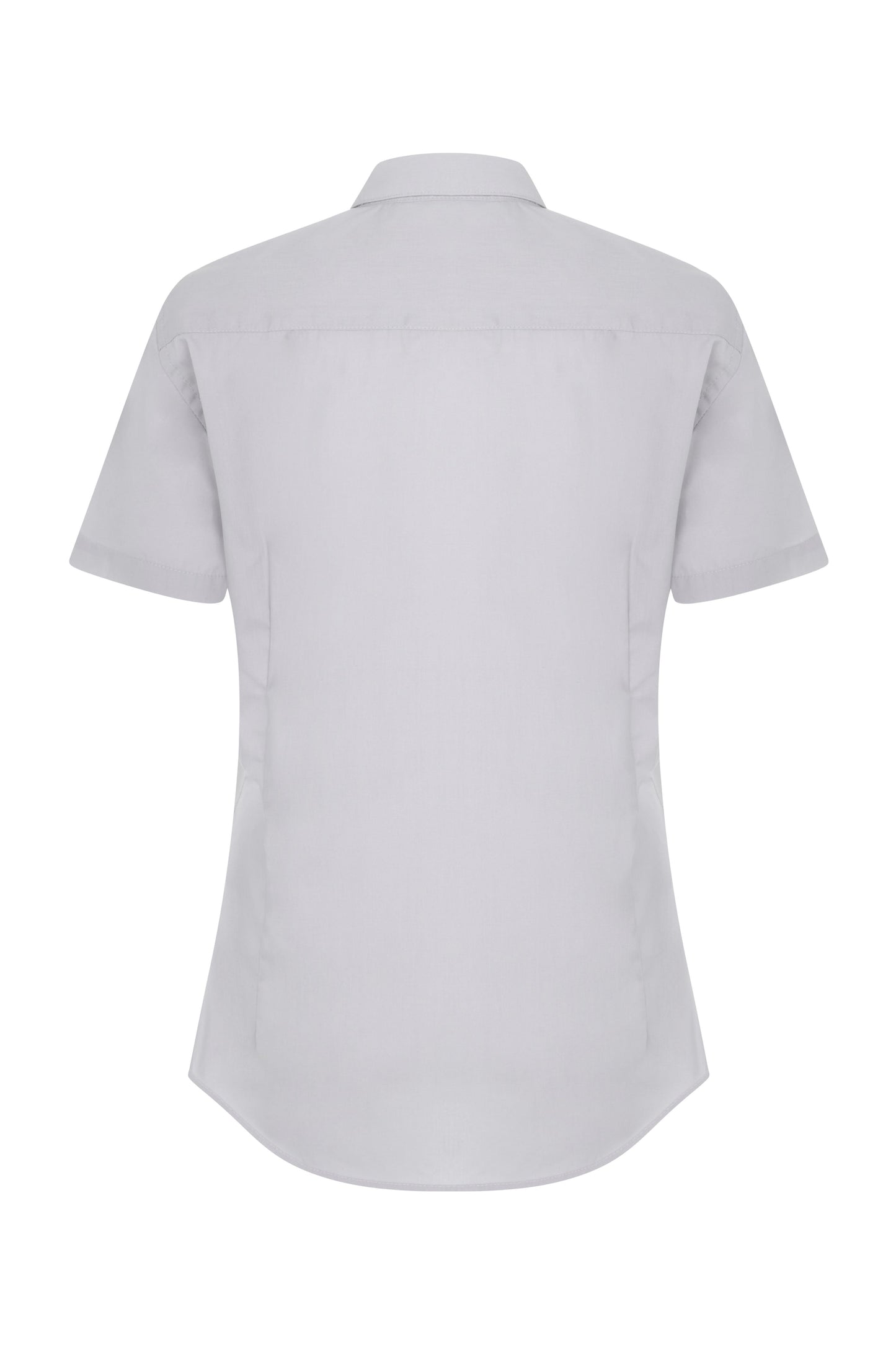 Camasa dama maneca scurta poplin gri gheata V405010