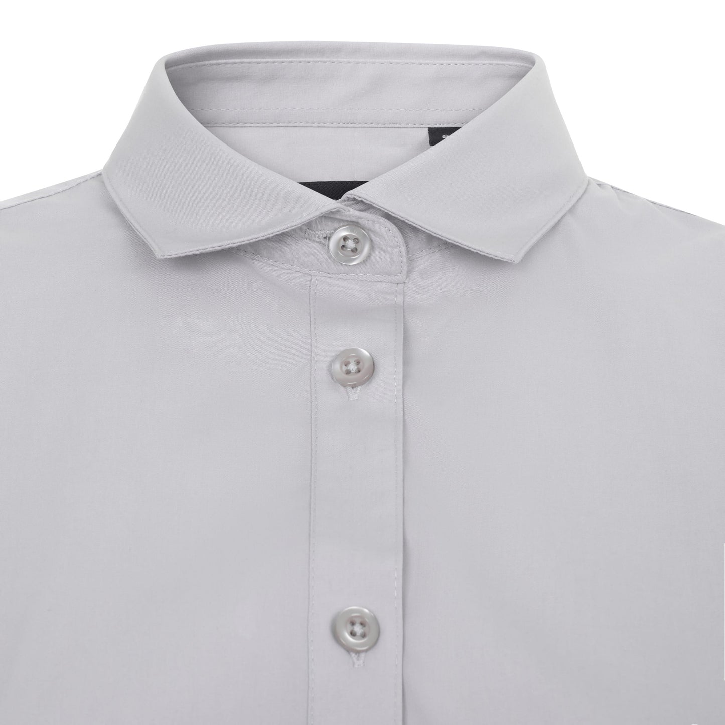 Camasa dama maneca scurta poplin gri gheata V405010